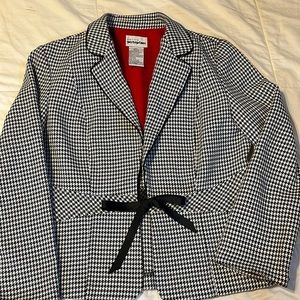 Houndstooth Peplum style blazer